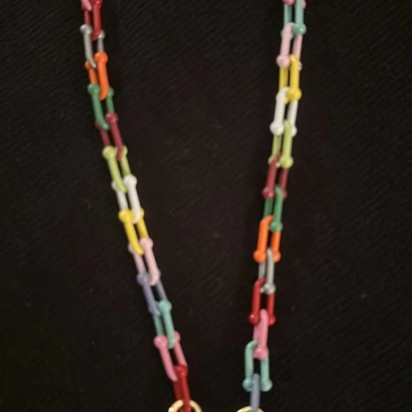 Funky fun necklace with heart charm - Picture 2 of 3